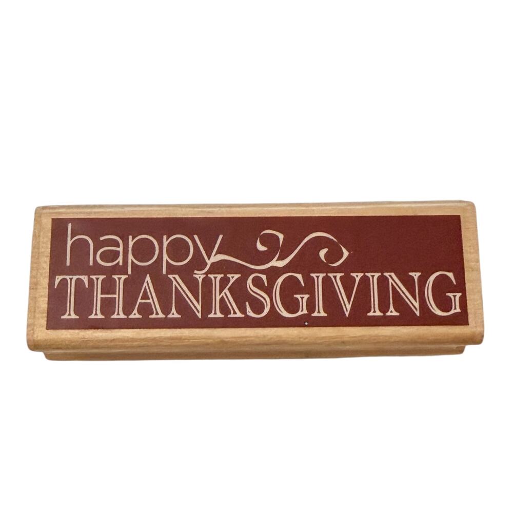 Studio G Happy Thanksgiving Rubber Stamp NEW